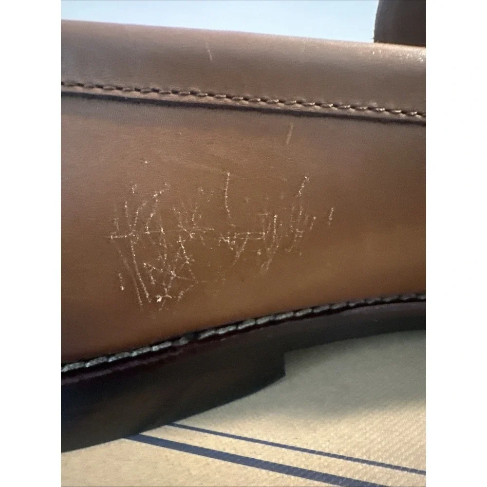 POLO RALPH LAUREN Men Size 12D Alston‎ Leather Penny Loafers Shoes Tan ‼️ READ‼️